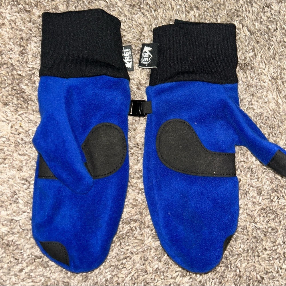 REI Kids Blue and Black Mittens Sz L